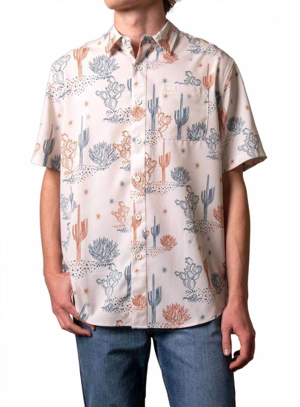 NEW KIMES RANCH dunn button down shirt in natural